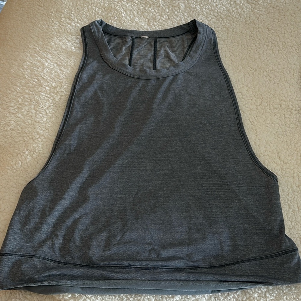 Lululemon gray athletic tank top